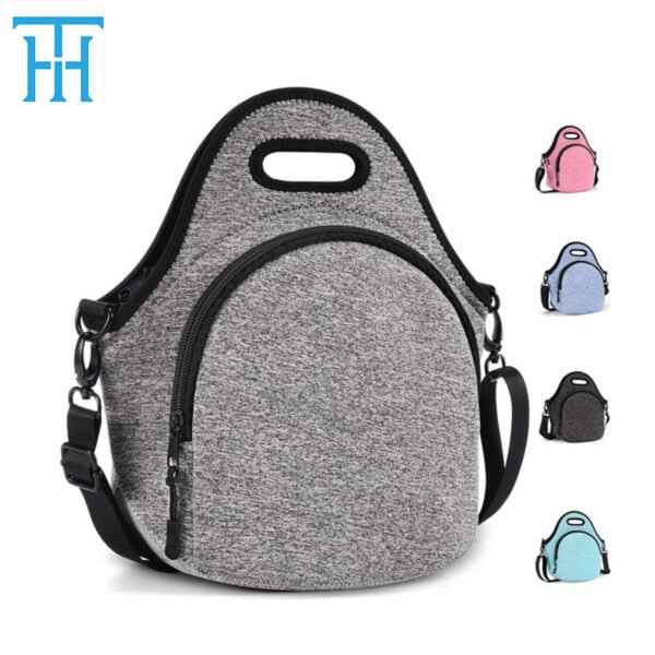 Neoprene lunch sleeve with shoulder strap