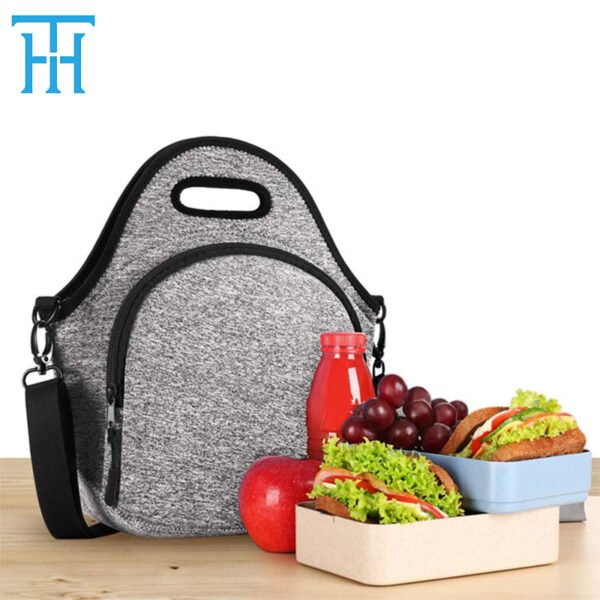 Neoprene lunch sleeve with shoulder strap - Image 3