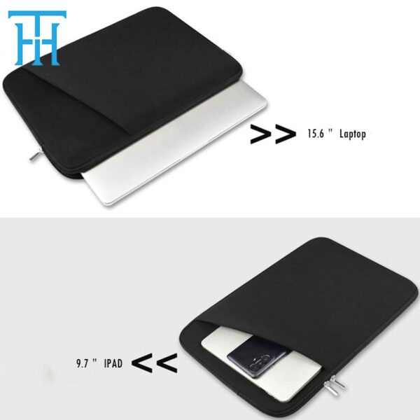 Neoprene laptop sleeve with front pocket - Image 5