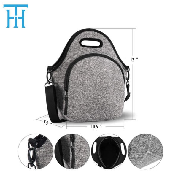 Neoprene lunch sleeve with shoulder strap - Image 5